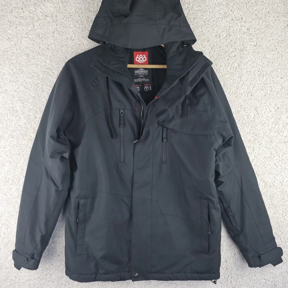 686 Michael Akira West Snowboard Jacket Men M Hooded Insulated 10000mm 10000GM